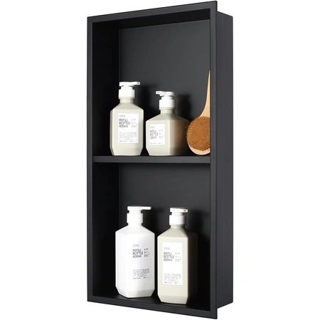 no tile needed shower niche for bathroom storage.webp
